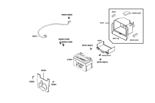Blade Fuse 15A — 98200-31500 — KYMCO exploded-view diagram