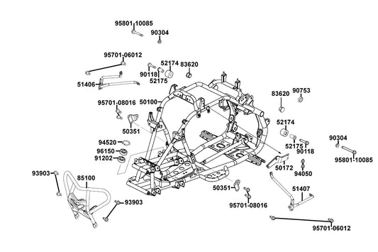 Stay Catch Tank — 50172-LBA7-900 — KYMCO exploded-view diagram
