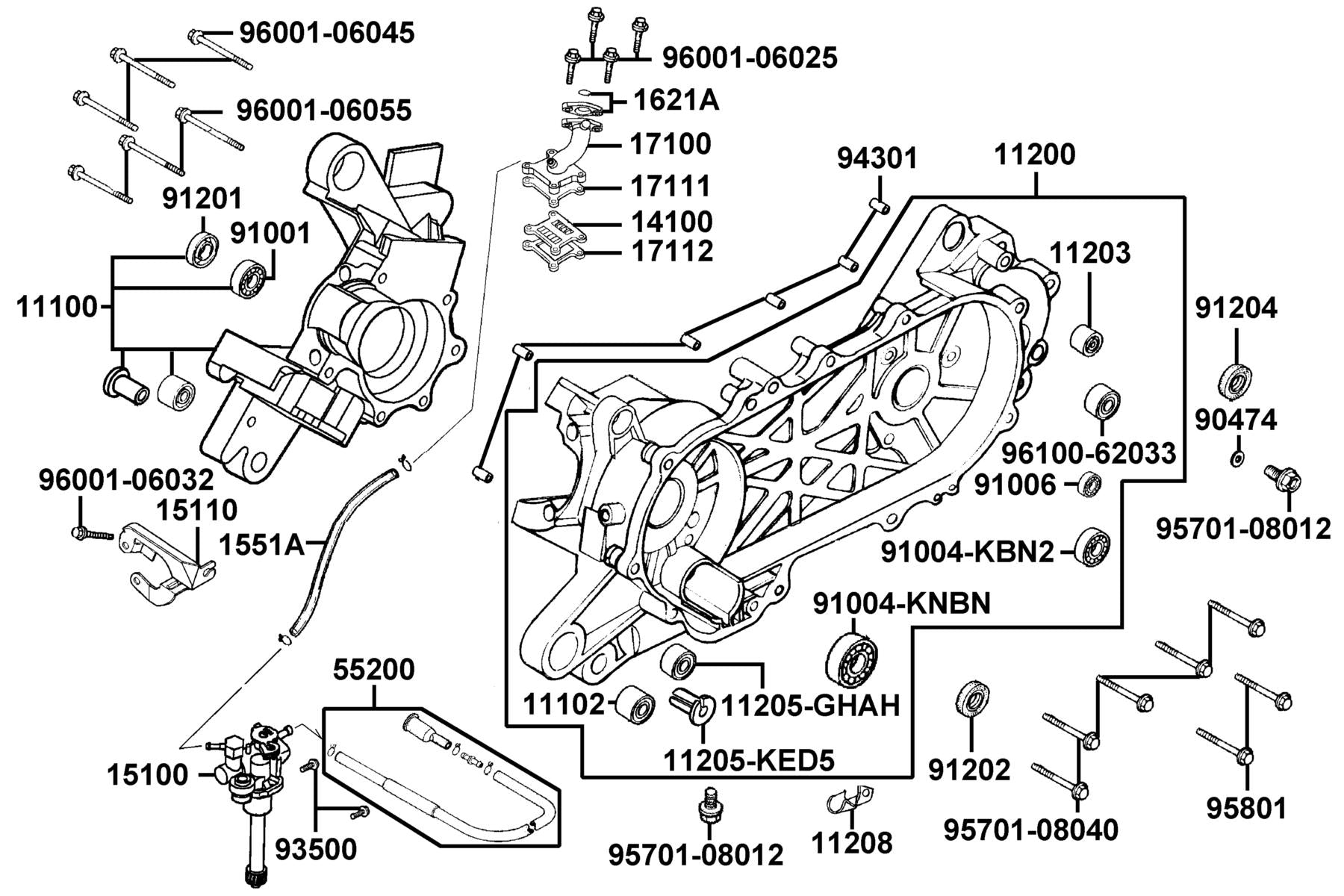 Oil Seal 17*30*6 — 91204-KNBN-C00 — KYMCO exploded-view diagram