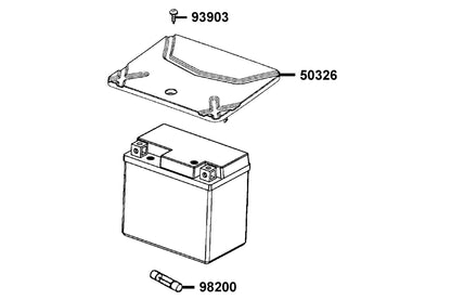 KYMCO Battery exploded-view diagram, Agility 50