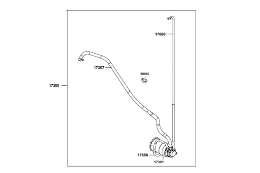 Hose Assy???canister - T Joint — 17307-AGA8-M00 — KYMCO exploded-view diagram