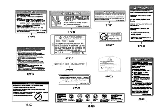 Drive Warning List (2) — 87517-LEE8-E00-T01 — KYMCO exploded-view diagram