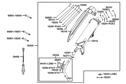 Nut (hex) Cap 8MM — 90301-GFY6-C01 — KYMCO exploded-view diagram