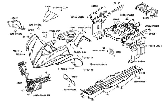 Stay.relay — 50166-LGC7-E00 — KYMCO exploded-view diagram