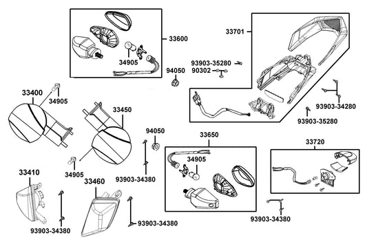 Nut Flange 10MM (c) — 94050-ALD7-C10 — KYMCO exploded-view diagram