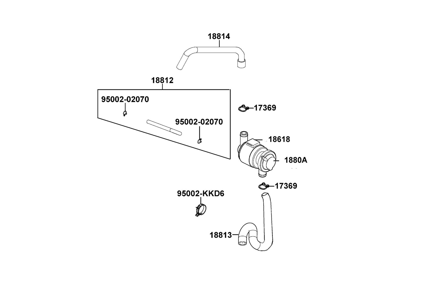 Duct Air-aicv — 18814-LDB5-E00 — KYMCO exploded-view diagram