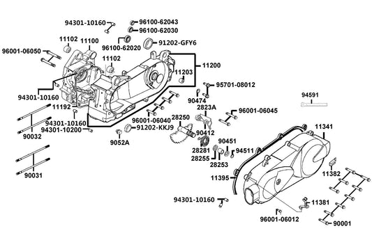 Oil Seal 20*32*6 — 91202-KKJ9-C00 — KYMCO exploded-view diagram