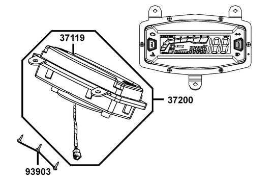 Digital Gauge — 37200-AEB8-M00 — KYMCO exploded-view diagram