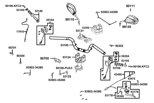 Bolt Flange Sh 8*25(CR) — 96700-08025-02 — KYMCO exploded-view diagram