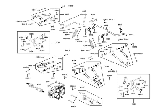 Cushion Assy???arr — 52400-ADG8-E00-N1S — KYMCO exploded-view diagram