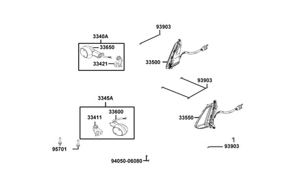 Winker Assy Lh Rr — 33650-AEA7-M30 — KYMCO exploded-view diagram