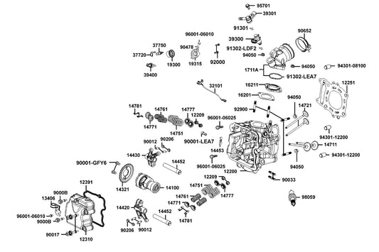 Socket Bolt 6*10 (c) — 96700-06010-16 — KYMCO exploded-view diagram