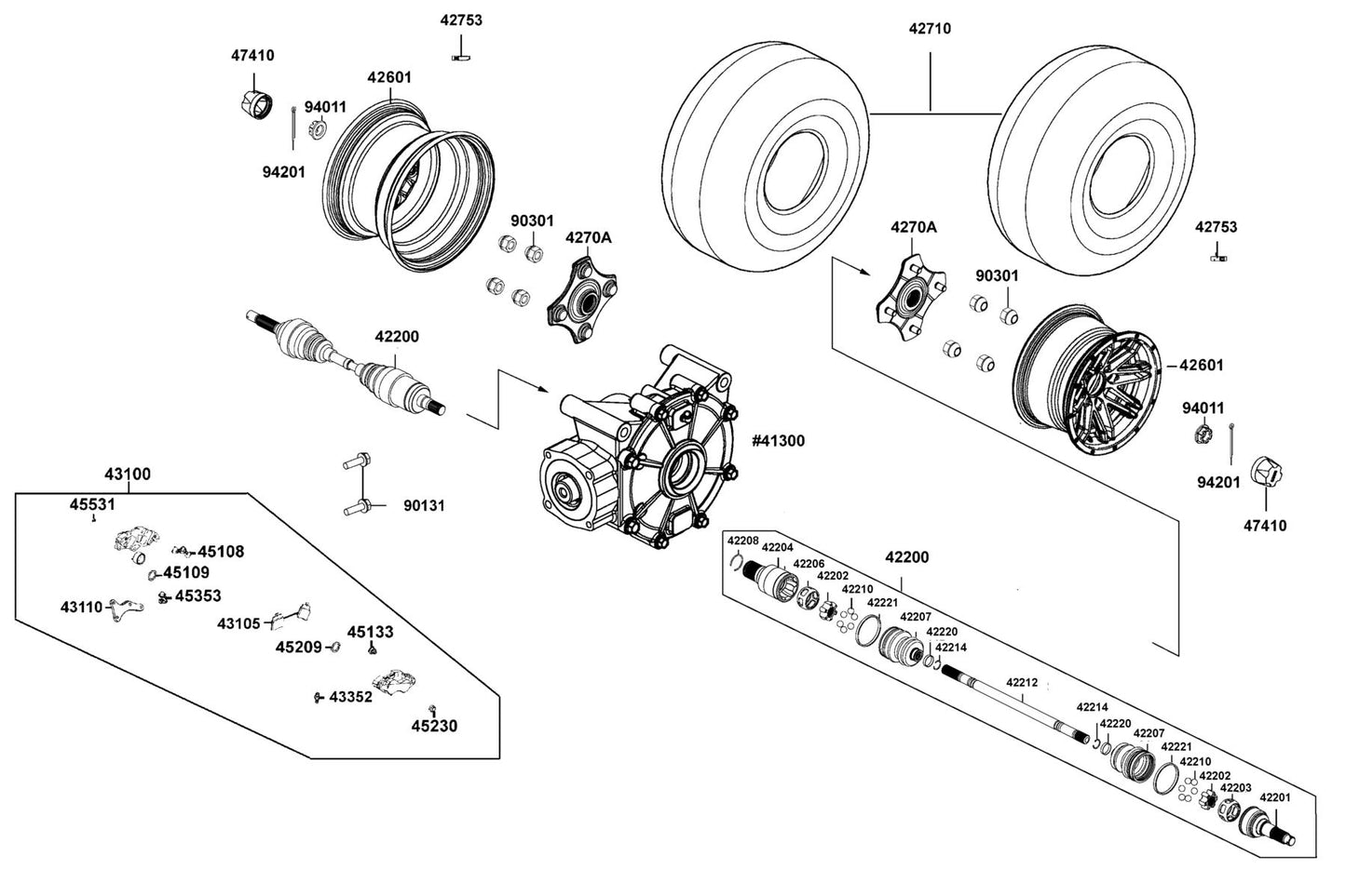 Clamp — 42221-ALE8-M00 — KYMCO exploded-view diagram