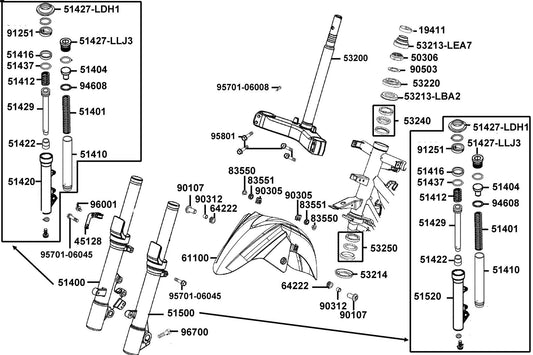 Oil Seal — 91251-LLJ3-C00 — KYMCO exploded-view diagram