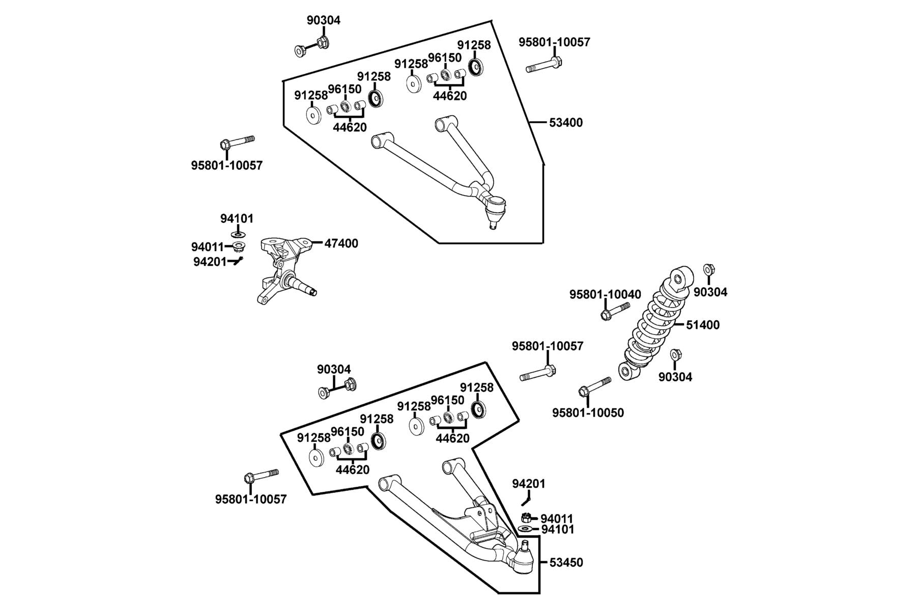 Washer Plain 12MM — 94101-12800 — KYMCO exploded-view diagram