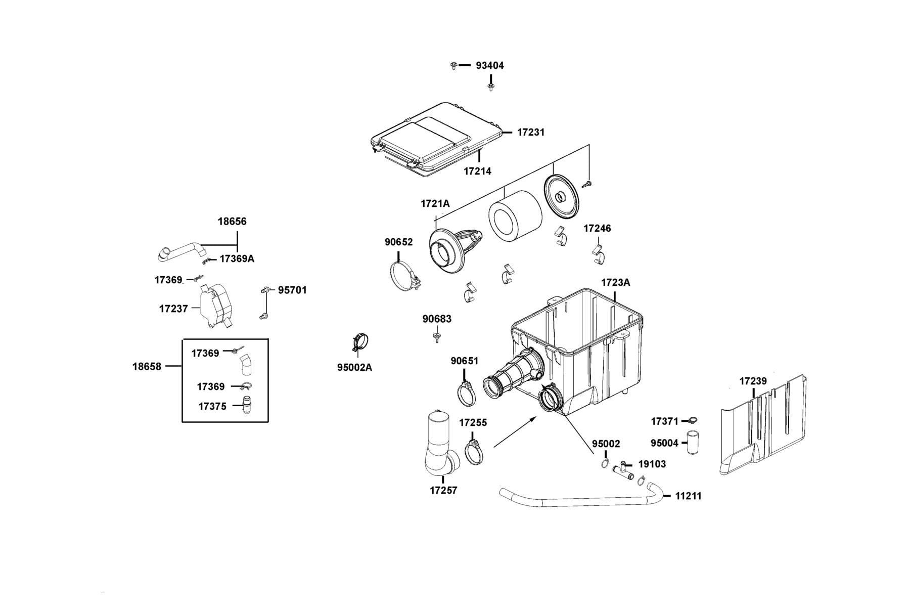 Plug Oil Catch — 17375-KED9-900 — KYMCO exploded-view diagram