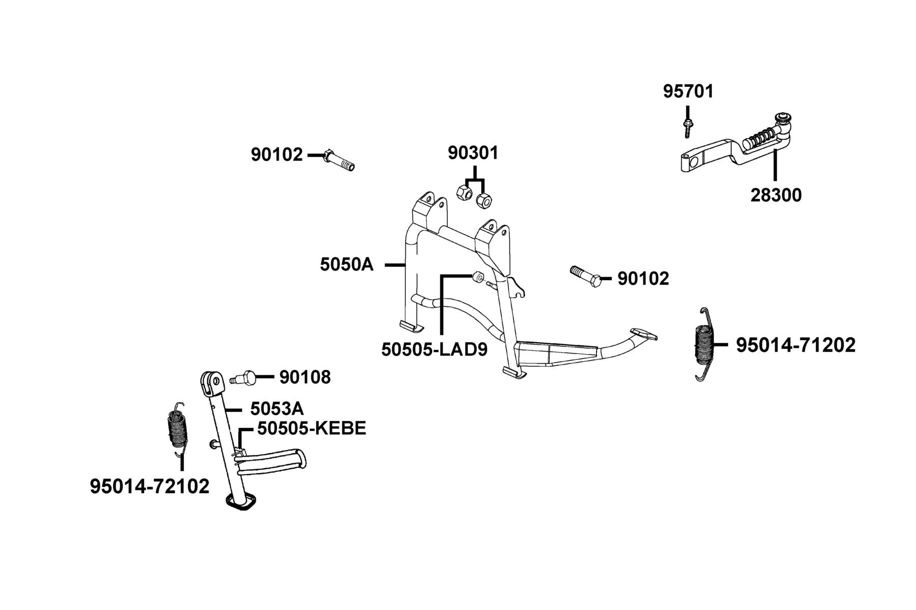 Nut U 6MM(C) — 90301-4C73-C01 — KYMCO exploded-view diagram