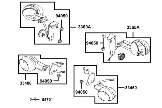 Winker Assy L Rr — 3365A-LDC8-M30 — KYMCO exploded-view diagram