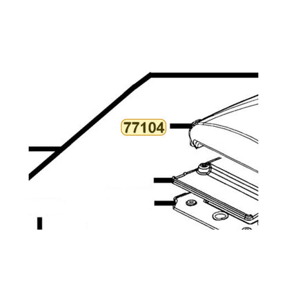 KYMCO Back Seat Skin 77104-LCB9-C10, part location on the factory exploded-view diagram