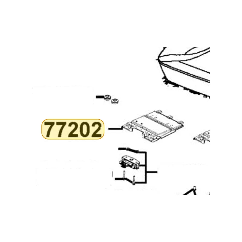 KYMCO Right Seat Bottom Plate 77202-LEE8-800, part location on the factory exploded-view diagram
