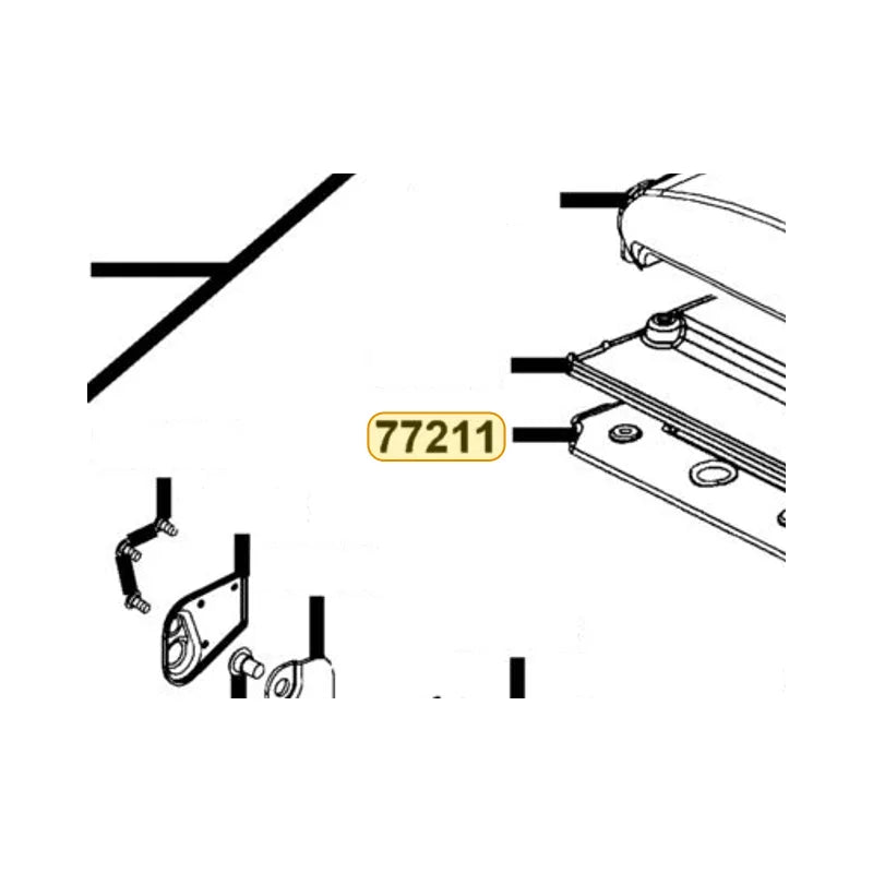 KYMCO Back Seat Plate Complete 77211-LCB9-C10, part location on the factory exploded-view diagram
