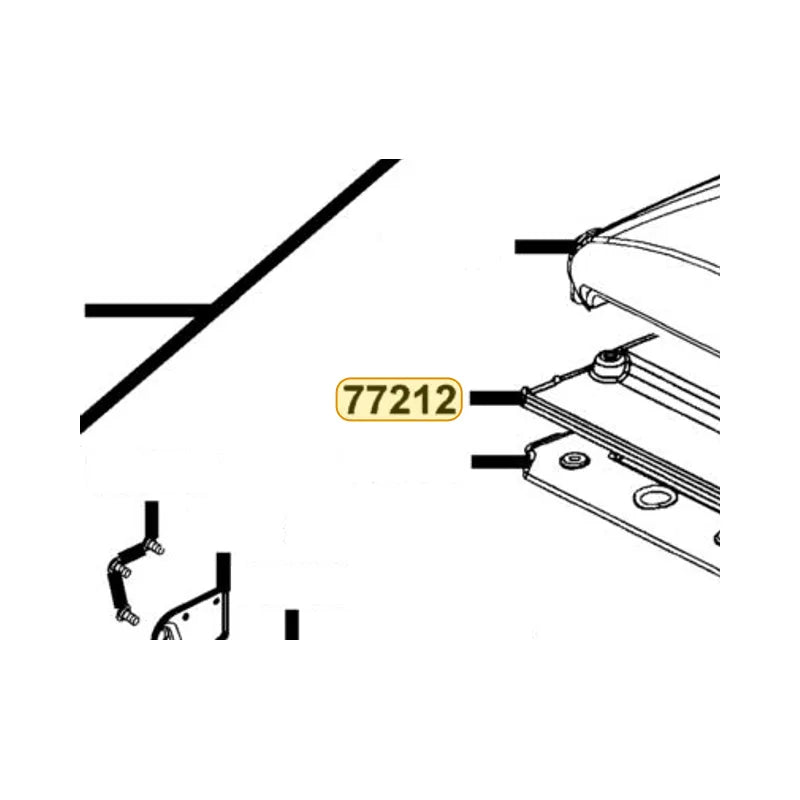 KYMCO Back Seat Cover 77212-LCB9-C10, part location on the factory exploded-view diagram