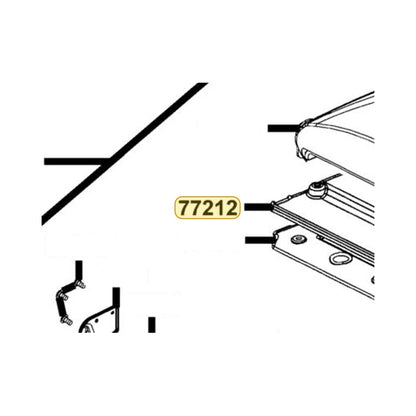 KYMCO Back Seat Cover 77212-LCB9-C10, part location on the factory exploded-view diagram
