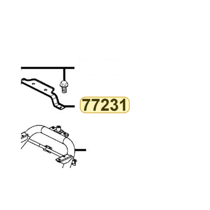 KYMCO Seat Rubber Stay 77231-LCB9-C10, part location on the factory exploded-view diagram