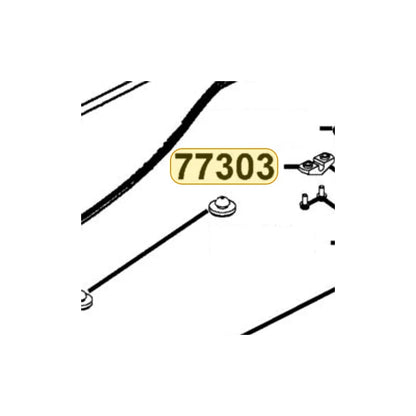 KYMCO Hook Bar Holder 77303-KFA6-900, part location on the factory exploded-view diagram