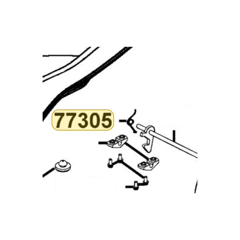 KYMCO Hook Bar Spring 77305-KFA6-900, part location on the factory exploded-view diagram