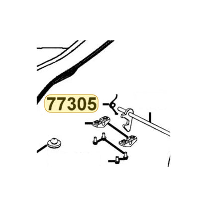 KYMCO Hook Bar Spring 77305-KFA6-900, part location on the factory exploded-view diagram