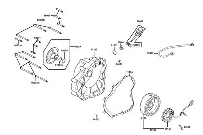 Cable Earth — 32412-LLB1-900 — KYMCO exploded-view diagram