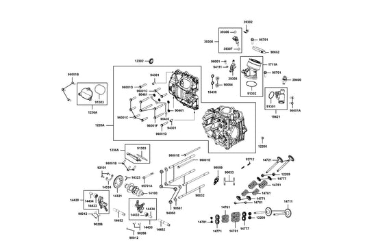 Holder Cap Assy Tappet Adjuster — 1236A-LKM5-E00 — KYMCO exploded-view diagram