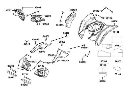 Bolt Flange 6MM — 90112-KNBN-901 — KYMCO exploded-view diagram