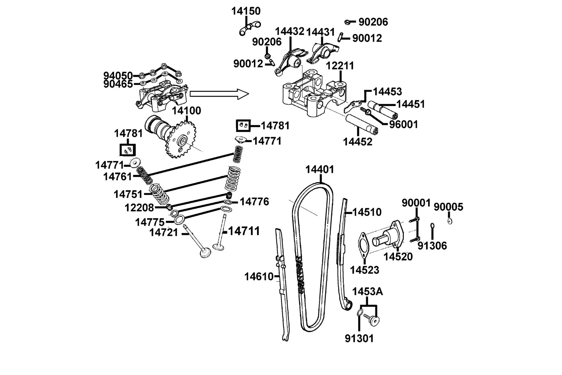 Nut Tappet Adjusting — 90206-2L50-001 — KYMCO exploded-view diagram