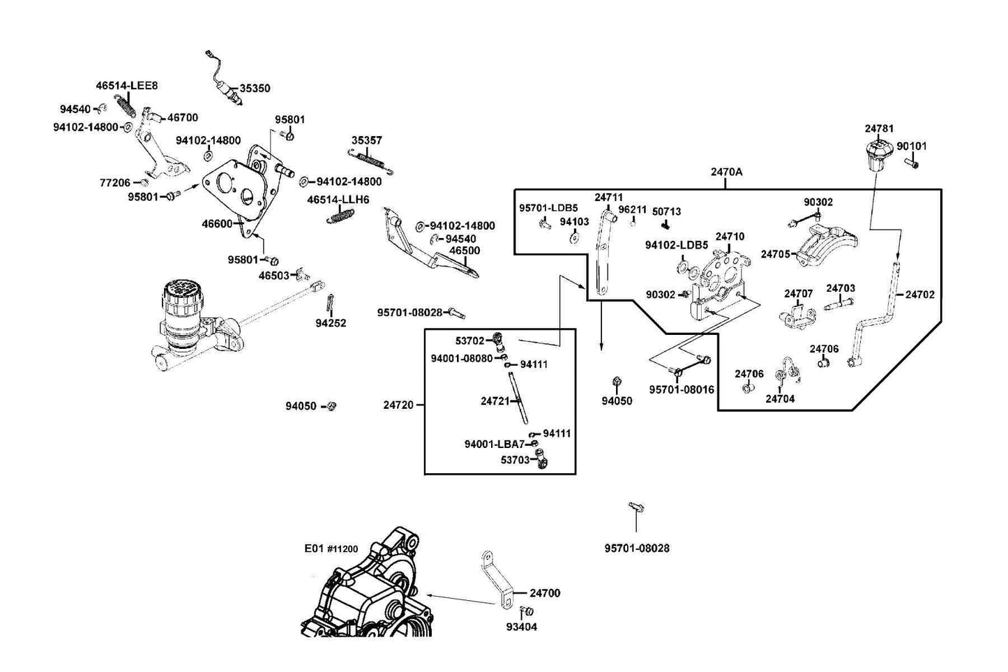 Lock Pin 8MM — 94252-08000 — KYMCO exploded-view diagram