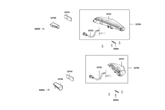 Clip 2*70 — 94591-KFBF-900 — KYMCO exploded-view diagram