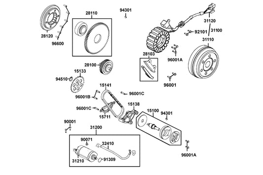 Cir Clip Ex 10MM — 94510-10000 — KYMCO exploded-view diagram