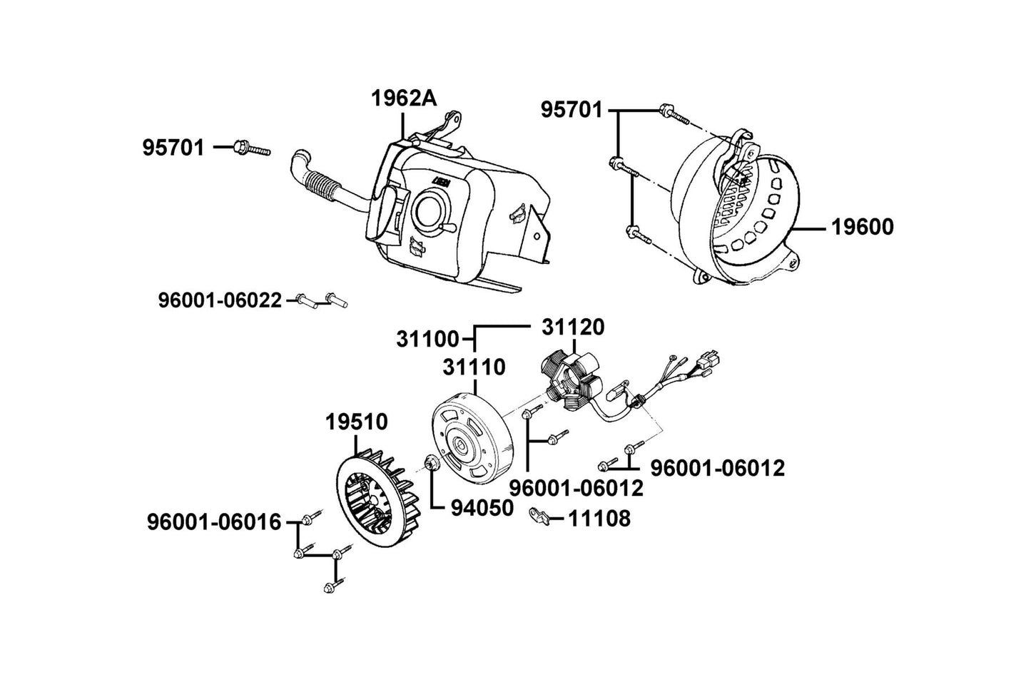 Clip Set Shroud — 1962A-KEB7-C10 — KYMCO exploded-view diagram