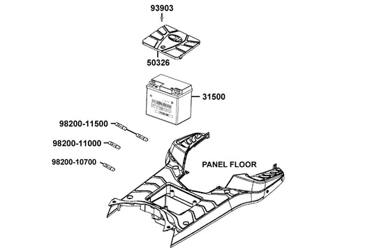 Fuse 15A — 98200-11500 — KYMCO exploded-view diagram