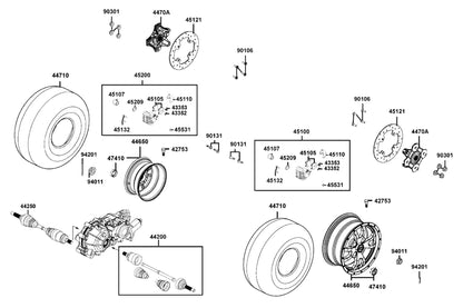 Tire Assy Fr AT26X8-14 6PR /maxxis — 44710-ALD6-E00 — KYMCO exploded-view diagram