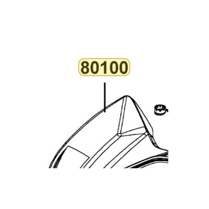 KYMCO Rear Fender 80100-ADC6-E76-HJP, part location on the factory exploded-view diagram