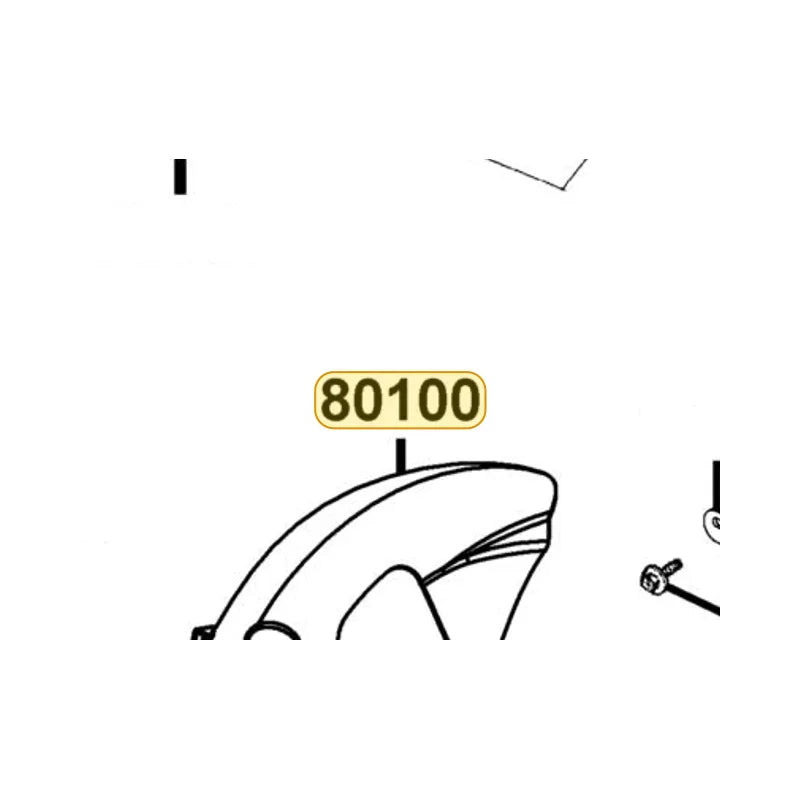 KYMCO Rear Tire Fender 80100-LDC8-E10-N1R, part location on the factory exploded-view diagram