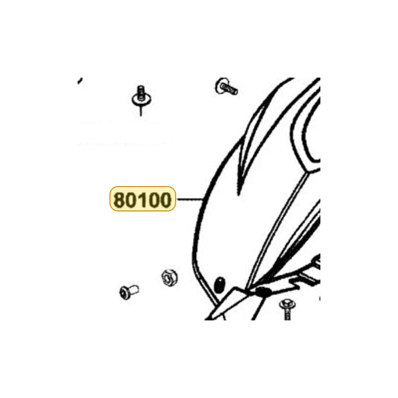 KYMCO Rear Fender (Black) 80100-LGN5-E00-N1R, part location on the factory exploded-view diagram