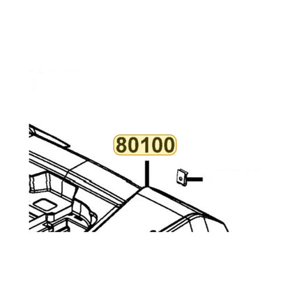 KYMCO Rear Fender 80100-LKK7-600-X6P, part location on the factory exploded-view diagram