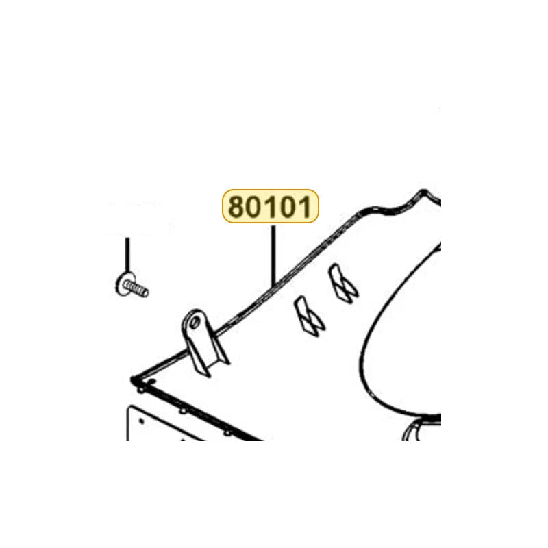 KYMCO Rear Inner Fender (Black) 80101-LGE5-E00-N1R, part location on the factory exploded-view diagram