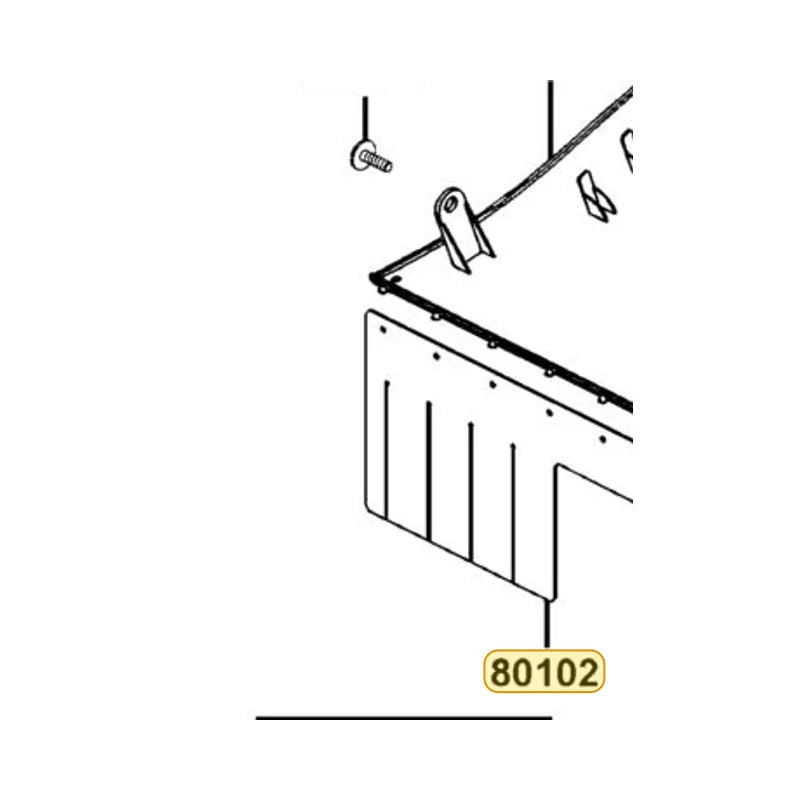KYMCO Splash Board Plate 80102-LGE5-E00, part location on the factory exploded-view diagram