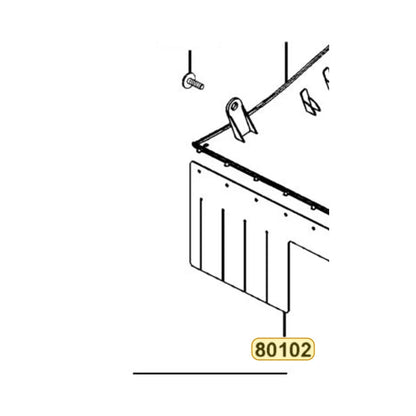 KYMCO Splash Board Plate 80102-LGE5-E00, part location on the factory exploded-view diagram