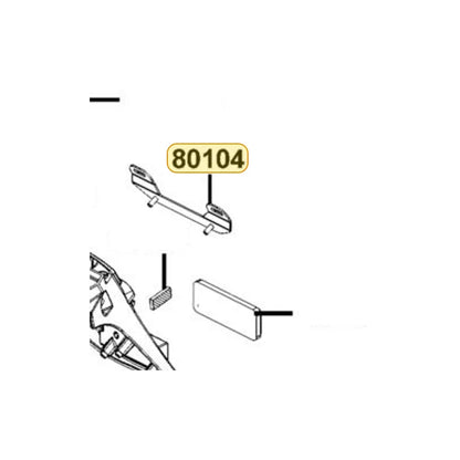 KYMCO License Plate Stay 80104-LEA2-900, part location on the factory exploded-view diagram