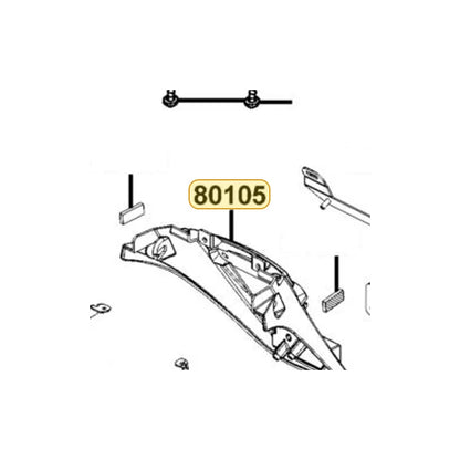 KYMCO . Rear Fender 80105-LEA2-900, part location on the factory exploded-view diagram